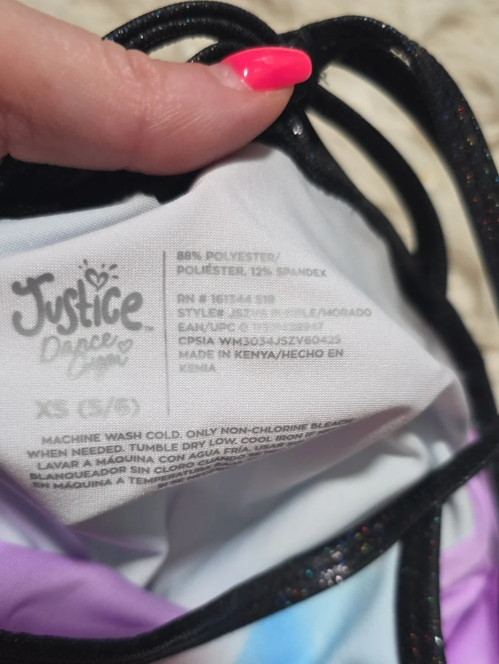 NWT Justice Dance/Gymnastics Leotard- XS Or 5/6